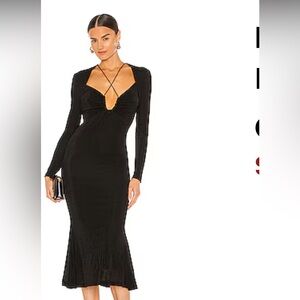 MISHA COLLECTION Black Long Sleeve Dress